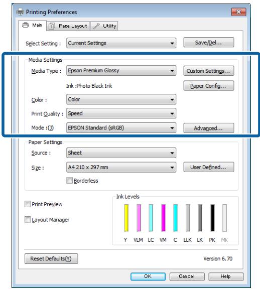 EPSON SC-P600 PHOTO A3 - Enregistrement des paramètres de support - 1