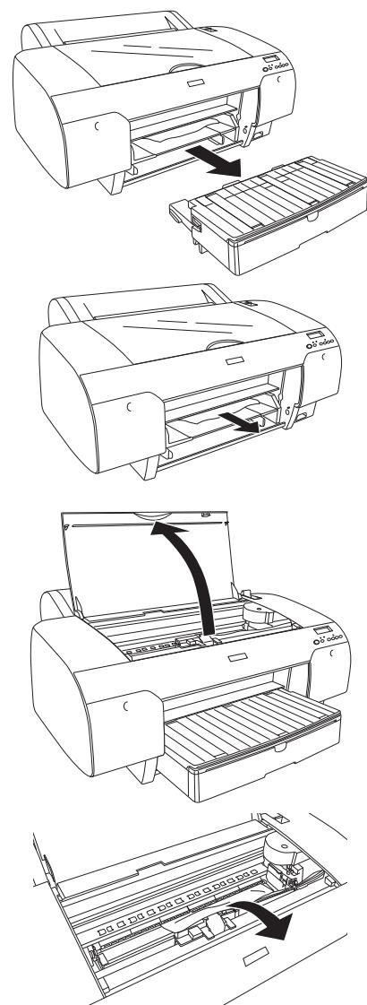 EPSON STYLUS PRO 4880 - En cas de bourrage papier au niveau de la fente d'alimentation manuelle arrêtez - 2
