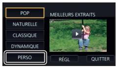 PANASONIC HC-VX870 - Pour configurer l'effet personnalisé - 1