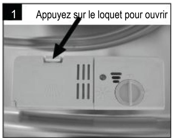 BRANDT VS1010J - Le bac à détergent - 1