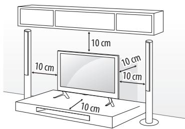 LG 43LJ500V - Installation sur une table - 1