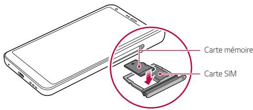 LG G6 - Insertion de la carte mémoire - 1