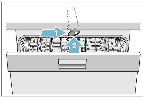 BOSCH SMI46IS03E - Pour désactiver la protection infant, procédez comme ceci (verrouillage de porte) : - 1