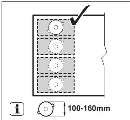 AEG-ELECTROLUX HKL65312FB - Diamètre et position de l'ustensile - 1