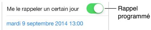 APPLE IPHONE 6 - Rappels des programmes - 1