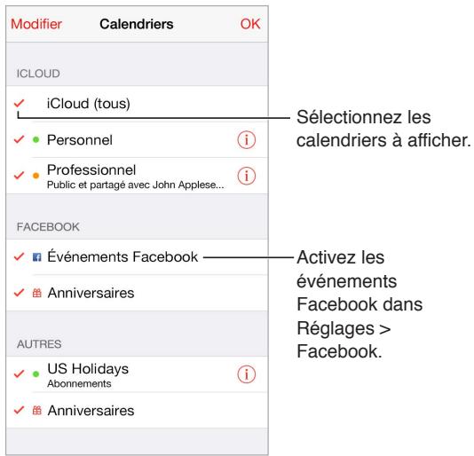 APPLE IPHONE 6 - Utiliser plusieurs calendriers - 1
