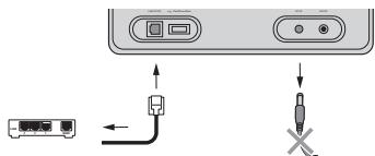 PIONEER XW-SMA1-W - Déconnectez le cordon d'alimentation au niveau de la prise secteur avant d'effectuer la connexion entre le routeur et cet appareil. - 1