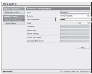 PIONEER XW-SMA4-K - Si un mot de passe est exigé, saisissez-le ici. - 1
