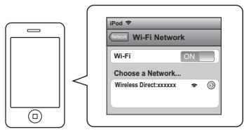 PIONEER XW-SMA4-K - Quand le voyant de réseau s'allume en rouge, connectez au réseau appelé "wireless direct: xxxxxx" à partir du réglage de réseau wi-fi sur l'ordinateur, l'iphone, la tablette tactile ou un autre dispositif. - 1