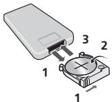 PIONEER XW-SMA4-K - Repoussez le porte-pile. - 1