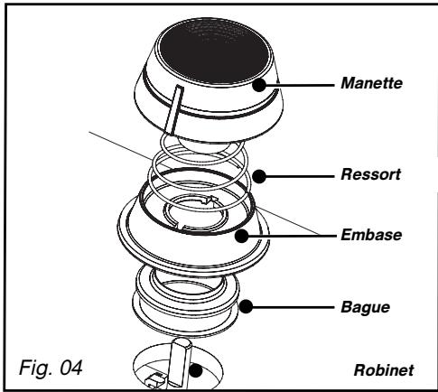 Manette Ressort Embase Bague Robinet Fig. 04