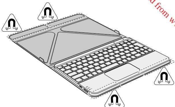 TOSHIBA ENCORE 2 WT10-A-102 - Emplacement des aimants - 1