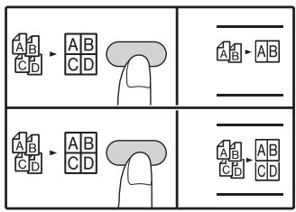 SHARP 6020 - Appuyez sur la touche de copie [2 en 1 / 4 en 1] (a-b) pour sélectionner le mode. - 1