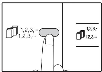 SHARP 6020 - Appuyez sur la touche [TRI serial/tri groupe/tri rotation] (1,2,3...) pour sélectionner le mode souhaité. - 1