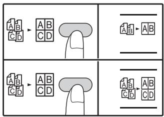 SHARP 6020 - Appuyez sur la touche de copie [2 en 1/4 en 1] (AB) pour sélectionner le mode souhaité. - 1