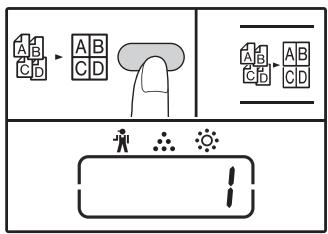 SHARP 6020 - Sélection de la disposition pour la copie 4 en 1. - 1