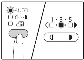 SHARP 6020 - Maintenez la touche [auto/text/photo] (AUTO /d/ ) activée jusqu'au clignotement du témoin de mode AUTO ( AUTO ). - 1