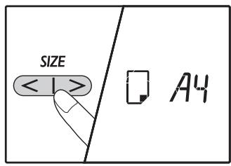 SHARP 6020 - Utilisation du bouton [SIZE] pour sélectionner le format de papier. - 1