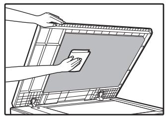 SHARP 6020 - Nettoyage de la VITRE d'exposition et du couvercle/rspf - 2