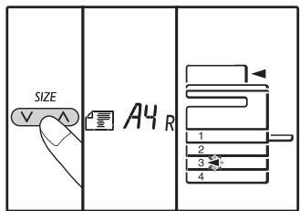 SHARP 6020 - Spécifiez le format de l'original à l'aide de la touche [SIZE] - 1