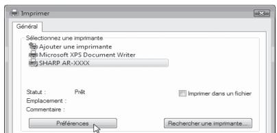 SHARP 6020 - Assurez-vous que l'imprimante "SHARP ar-xxxx" est sélectionnée. - 1