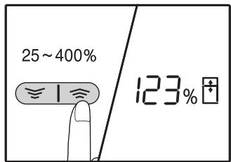 SHARP 6020 - Selection separee des TAUX de reproduction vertical et horizontal - 5