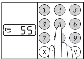 SHARP 6020 - Reglage du NOME de COPIES - 1