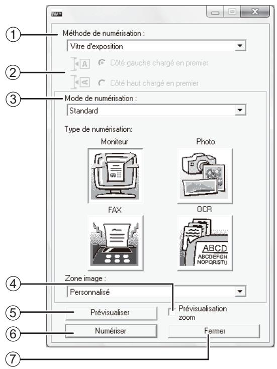 SHARP 6020 - Paramètres du pilote de scanner - 1