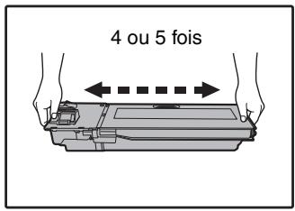 SHARP AR 6020 - Retirez la nouvelle cartouche de toner. saisissez la cartouche des deux côtés et secouez-la à l'horizontale quatre ou cinq fois. - 1