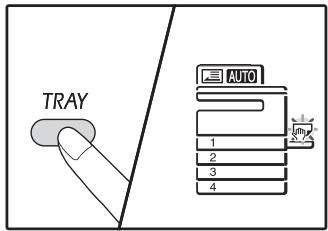 SHARP AR 6020 - Utilisation du bouton [TRAY] pour sélectionner le plateau d'alimentation auxiliaire. - 1