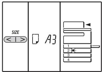 SHARP AR 6020 - Si l'appareil dispose de plusieurs magasins papier, utilisez la touche de [TRAY] pour sélectionner le magasin papier dont vous voulez modifier le paramètre du format papier. - 2