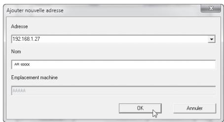 SHARP AR 6020 - Sélectionnez l'adresse IP de la machine depuis le menu "adresse" et cliquez sur le bouton "OK". - 1