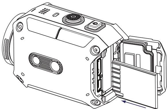 JVC GC-XA1 - Introduction et extraction d'une carte SD (optionnelle) - 1