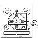OLYMPUS WS-806 - Appuyez sur la touche calendar/scene pendant que l'enregistreur vocal est en mode d'arrêt. - 3