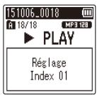 OLYMPUS WS-806 - Insertion d'une marque d'index/temporaire - 2