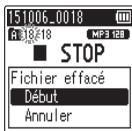 OLYMPUS WS-806 - Suppression de fichiers - 8