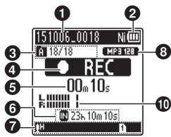 OLYMPUS WS-806 - En mode d'enregistrement - 1