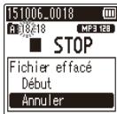 OLYMPUS WS-806 - Suppression de fichiers - 6