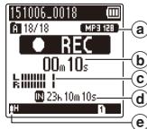 OLYMPUS WS 806 - Appuyez sur la touche REC () pour démarrer l'enregistrement. - 2