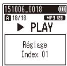 OLYMPUS WS 806 - Insertion d'une marque d'index/temporaire - 2