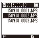 OLYMPUS WS 806 - Appuyez sur la touche calendar/scene pendant que l'enregistreur vocal est en mode d'arrêt. - 6
