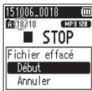 OLYMPUS WS 806 - Suppression de fichiers - 8