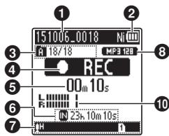 OLYMPUS WS 806 - En mode d'enregistrement - 1