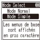 OLYMPUS WS 806 - Sélection du mode - 2