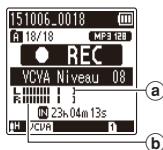 OLYMPUS WS 806 - Appuyez sur la touche ▶ l ou l ▲ pour régler le niveau d'activation vocal. - 2