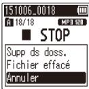 OLYMPUS WS 806 - Suppression de fichiers - 2