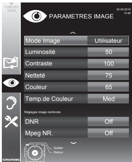 GRUNDIG 22VLE5520BG - Réglages de l'image - 1