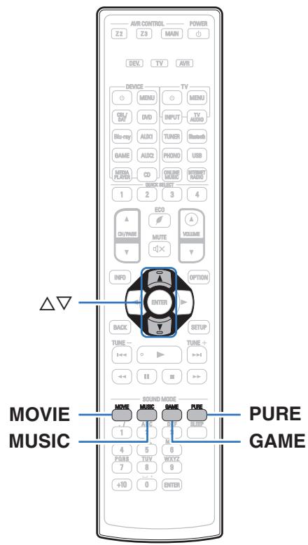 DENON AVRX4300 - Sélection d'un mode d'écoute - 1