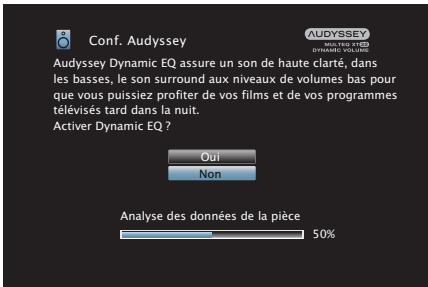 DENON AVRX3300W - Effectuez le paramétrage de audyssey dynamic EQ® et audyssey dynamic volume®. - 1