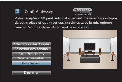 DENON AVRX3300W - Retour aux réglages “conf. audyssey® - 1